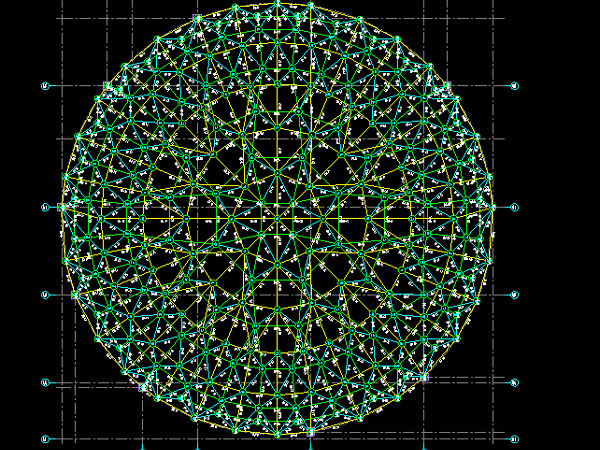 萍乡明光正元广场圆形网架